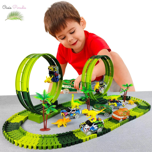 Magic Climbing electric dinosaur car Set