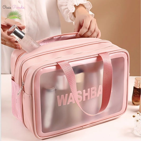 Ultimate Travel Makeup Bag with Waterproof Design and Double-Layer Storage for All Your Beauty Essentials